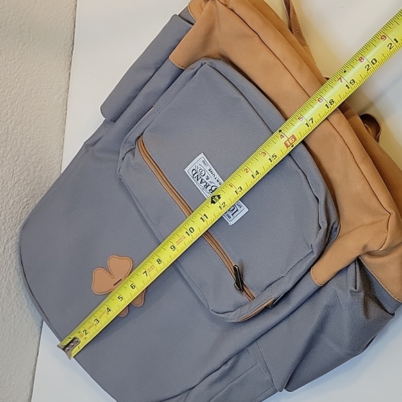 Lucky Brand Backpack, Travel, Lightweight, Comfortable, Gray/ Tan Unisex - Picture 14 of 16